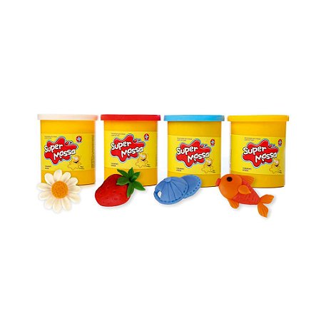 Super Massa Para Modelar 4 Massinhas 4 Potes 140g Estrela