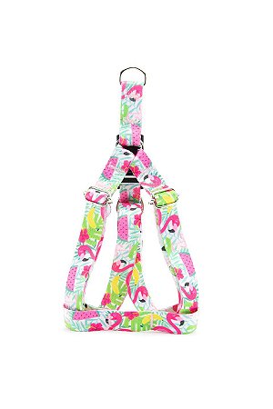 Peitoral Para Coleira De Cachorro Flamingo M Smooty Pet