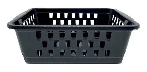 Cesto Organizador Pequeno 800 ML Preto 16x12x6cm 1908 Ercaplast