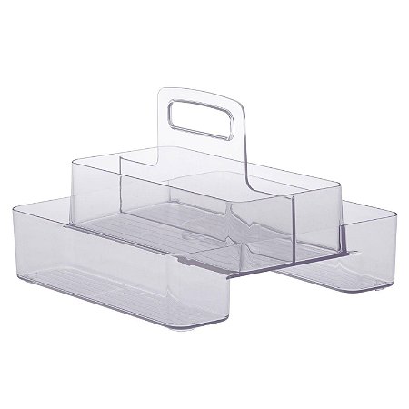 Organizador Duplo Diamond C/ Alça 24x24x18 Cristal 939 Paramount