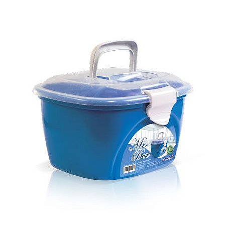 Maleta Lady Box Azul Grande Com Trava 28,5x24,5x16,5 cm