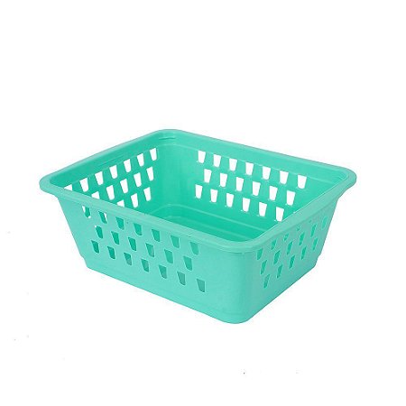 Cesto Organizador Médio 1400 ML Verde água 20x15x6cm