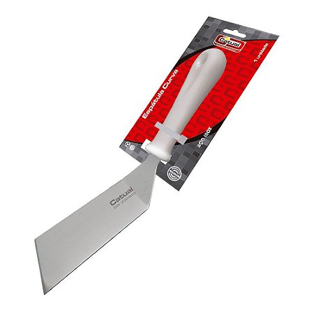 Espátula Inox Curva Profissional Para Lanches Chapa Cozinha