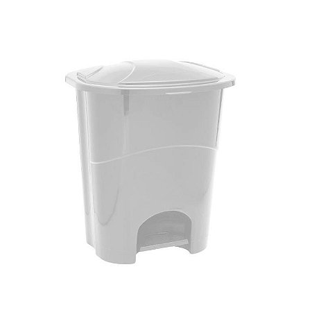 Lixeira Com Pedal 40 litros Branca 37x47x54 cm 485 Paramount