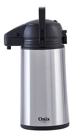 Garrafa Térmica Inox Ampola De Vidro 1 Litro Com Bomba 1254 Paramount