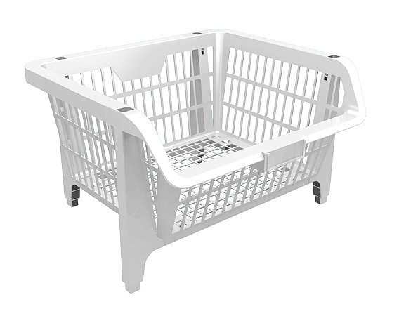 Cesto Prático Expositor Plástico Branco 42502 Presto
