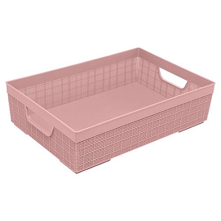 Cesto Organizador Juta A4 5,2 Litros Rosa 33x23x8,5 Cm 3130 Jaguar