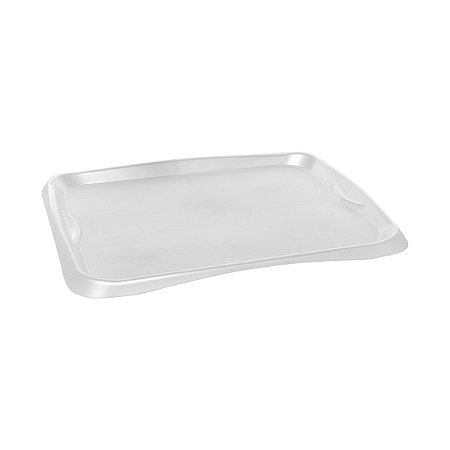 Bandeja Retangular Rasa Multiuso Refeições 44x32 Cm Branco 1562 Jaguar