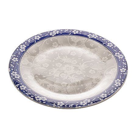 Prato Raso de Porcelana Blue Garden 26cm 8595 Lyor