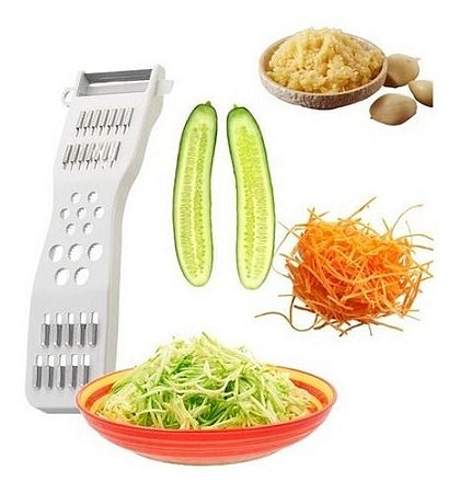 Descascador Ralador Fatiador Manual Espaguete Legumes 5 Em 1 - Tudofer  Distribuidora