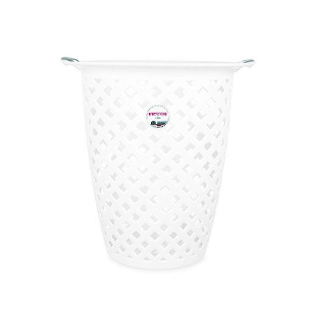 Cesto Organizador Grande Plástico Multiuso 30 Litros Branco