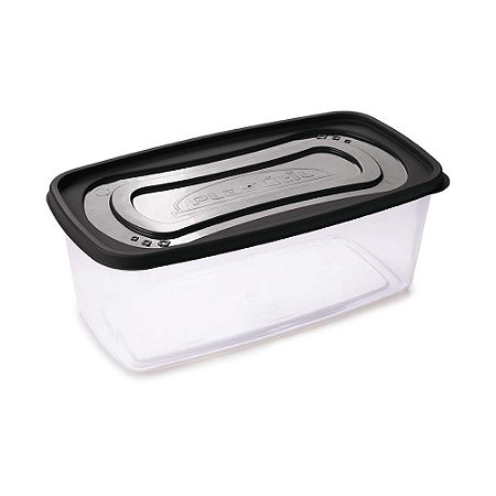 Pote Retangular Para Alimentos 3 Litros Com Tampa