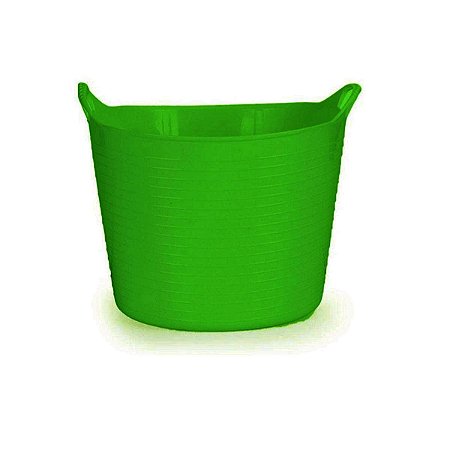 Cesto Balde Multiuso Flexível Alça 15L Verde Escuro