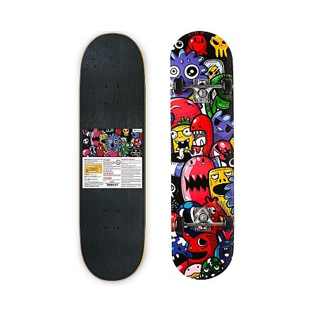 Brinquedo Skate 80 CM Com Estampa de Monstrinhos 	BQ-7023 Western