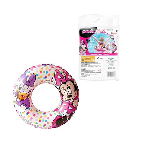 Boia Inflável Circular Infantil Personagem Minnie 56 CM DYIN-026 Western