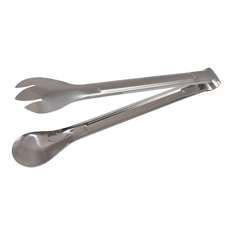 Pegador Pinça Multiuso Massas Carnes e Saladas 20CM Aço Inox