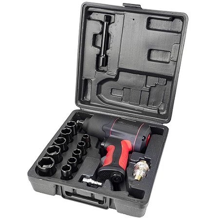 Kit Chave de Impacto Pneumática 1/2 Pol. 62 Kgf/m 17 pçs