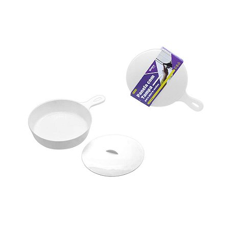Panela de Plástico Com Tampa Para Micro-ondas 26x17,5CM