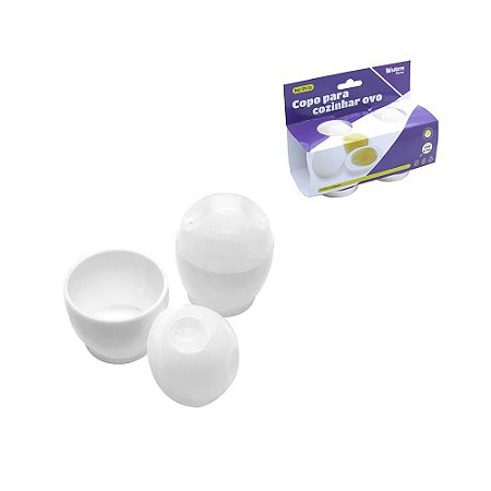 Forma Copo Para Cozinhar Ovos No Micro-ondas 2 Peças