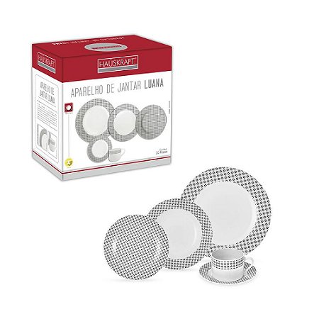 Aparelhos Jogo de Jantar Luana 20 Peças Porcelana