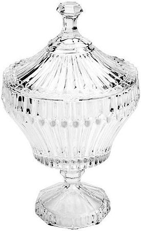 Potiche Pote Bomboniere Com Pé De Cristal 17,5x28,5CM