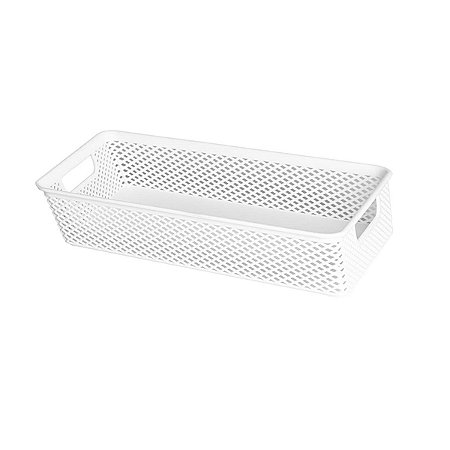 Cesto Organizador Multiuso Decorativo Branco 26x12x9CM