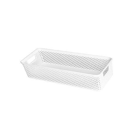 Cesto Organizador Decorativo Multiuso 20x9x8 CM Branco