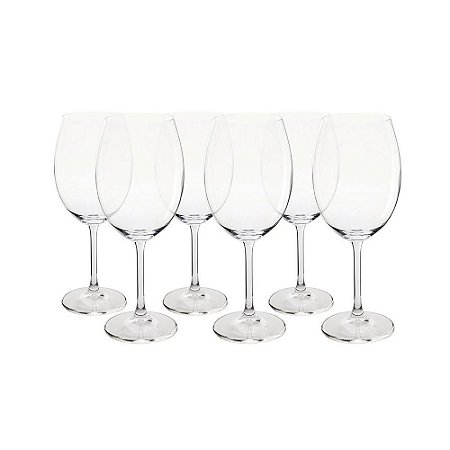 Jogo Conjunto 6 Taça Para Vinho Crystal Borde 580ml