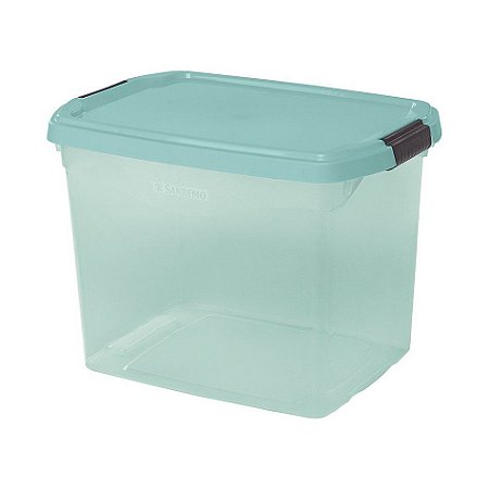 Caixa Organizadora Verde Translucida 11 Litros SR911/121 Sanremo