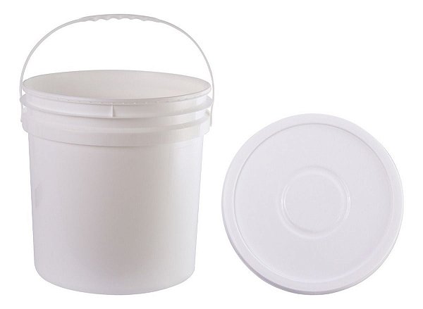 Balde Plástico Alimentício 22 Litros Com Tampa e Alça