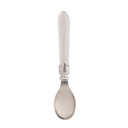Colher de Sorvete Aço Inox Cabo Plástico Bambu Transparente