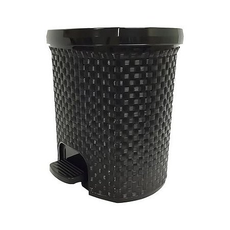 Lixeira Rattan Organizadora Multiuso 6 Litros Preto