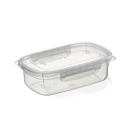 Pote Para Alimentos Raso Grande Travas 1,100ml Transparente