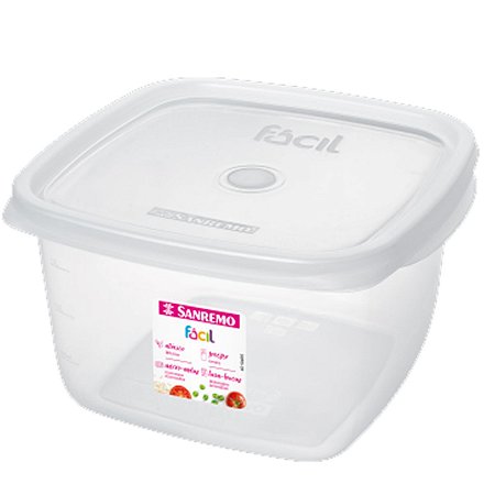 Pote Para Alimentos Organizador 3,7 L Transparente Com Tampa