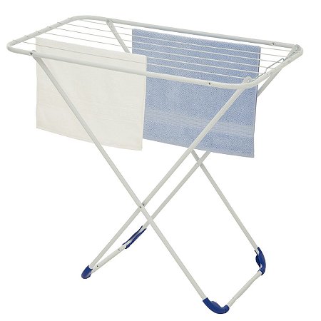 Varal De Chão Para Lavanderia Branco 90x56x85Cm Aço