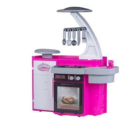 Cozinha Classic Rosa Fogão Pia E Armário e Acessórios