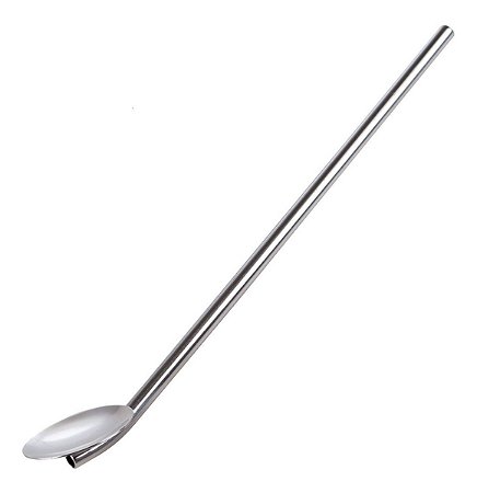 Colher Canudo Para Drinks Sucos 20 Cm em Aço Inox 6267 Weck