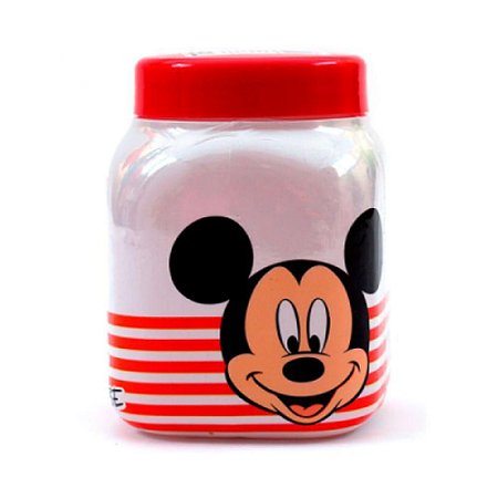 Pote Organizador Estampa Mickey e Minnie 500ml 11cm C/ Tampa