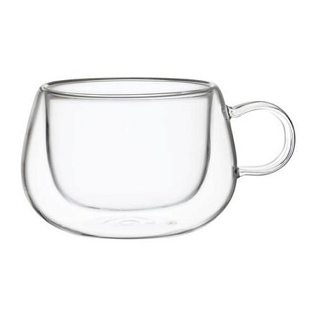 Jogo 2 Caneca de Vidro Multiuso Parede Dupla Istambul 200ML