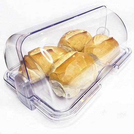Porta Pão Organizador Multiuso Café Da Manhã Transparente