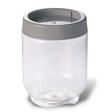 Organizador de Alimentos Gire e Trave Empilhável 380ML Cinza