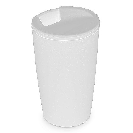Copo Térmico de Bambu Parede Dupla C/ Tampa Preto 500ml