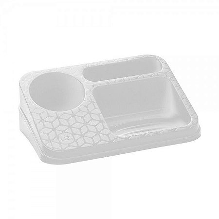 Organizador de Pia Premium Branco Esponja, Detengente, Sabão