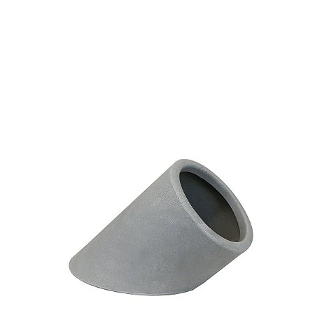 Vaso de Parede Tubo 12x26Cm Antiaquecimento CInza Paisagismo