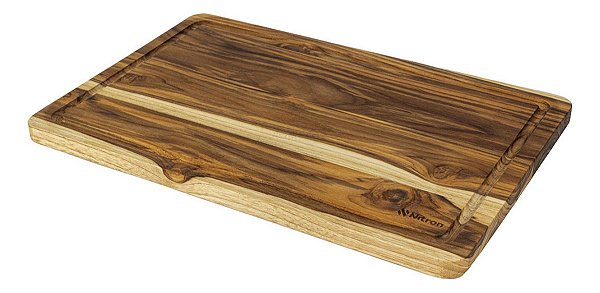 Tabua de Corte Para Churrasco  De Madeira 33x23x1,8CM Grossa