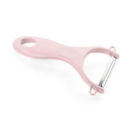 Descascador De Frutas E Legumes Em Aço Inox/PP Rosa Multiuso