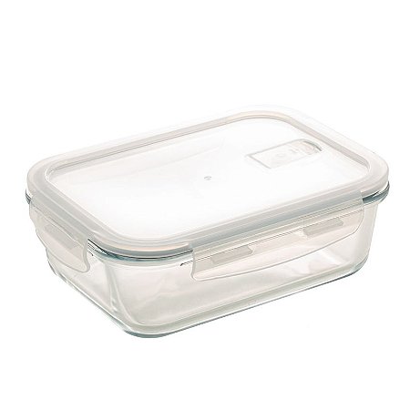 Pote Hermético Para Alimentos  Vidro C/ Tampa Plástica 640ML