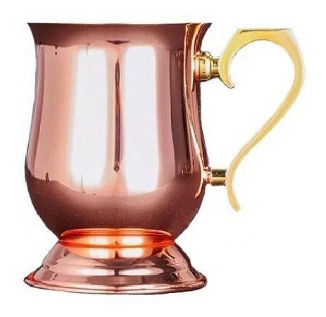 Caneca Moscow Mule Em Cobre Puro 330 Ml Alca Bronze Império