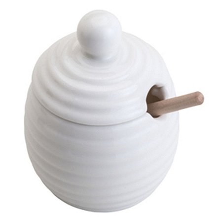 Meleira De Porcelana C/Pegador New Bone Mary 9x11,5cm Branco