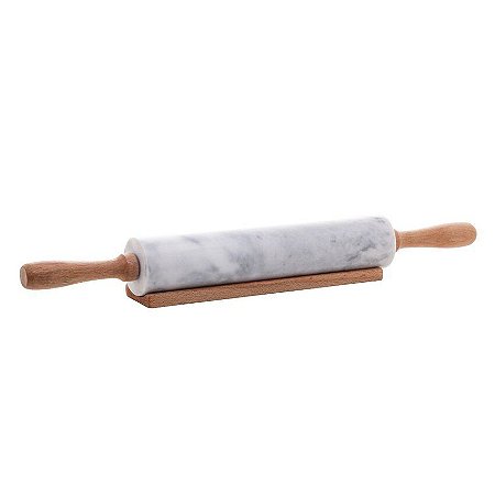Rolo Para Massa Pizza Pão Macarrão De Mármore e 44 Cm